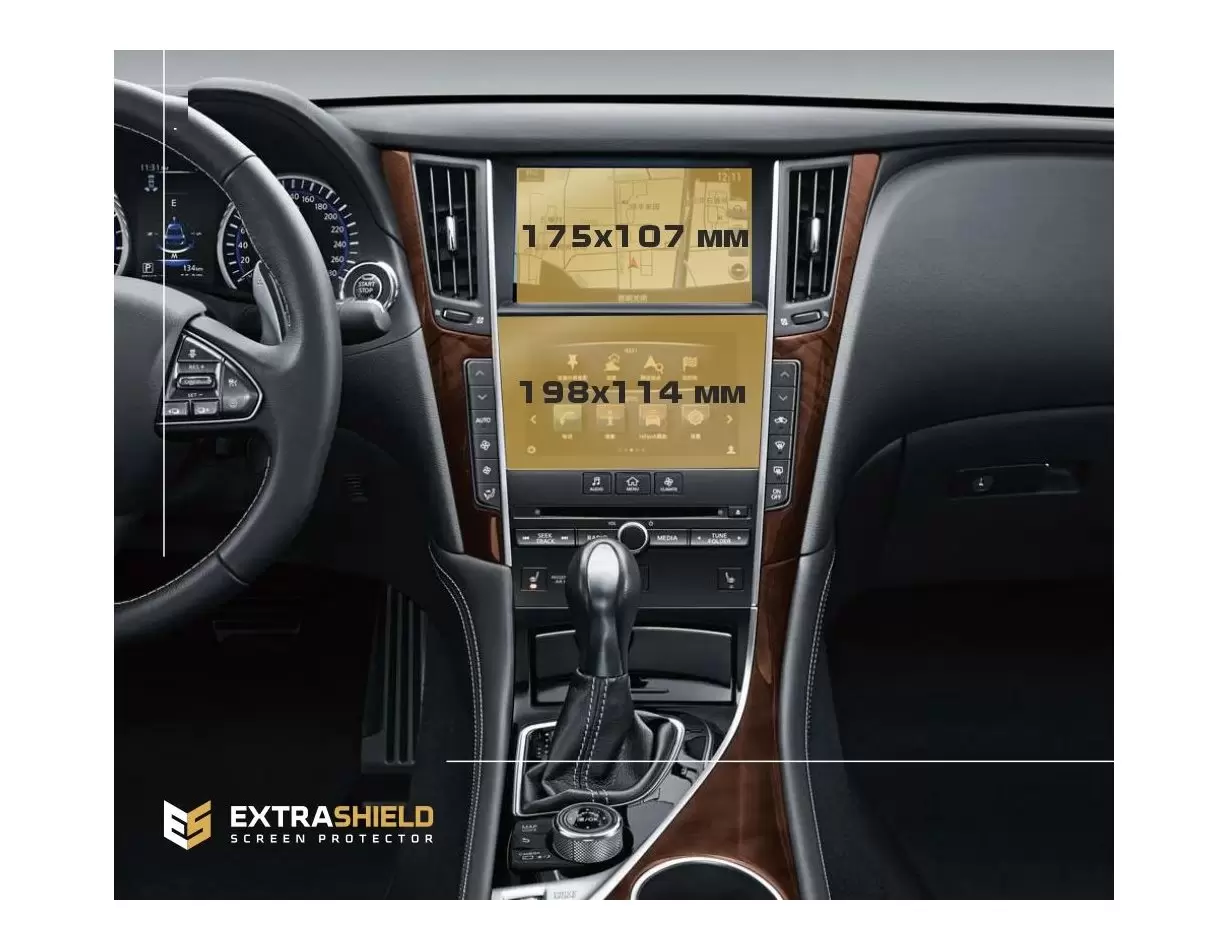 Hyundai Tucson 2018 - Present Multimedia 8" HD transparant navigatiebeschermglas