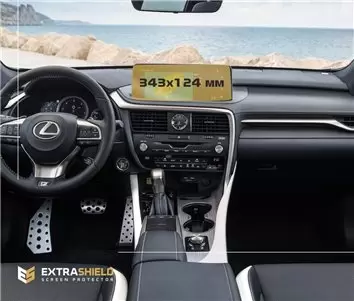Lexus RX 2019 - Present Multimedia 12,3" Vidrio protector de navegación transparente HD