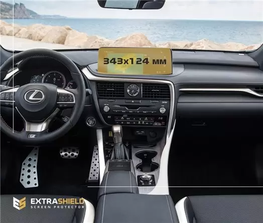 Lexus RX 2019 - Present Multimedia 12,3" HD transparant navigatiebeschermglas