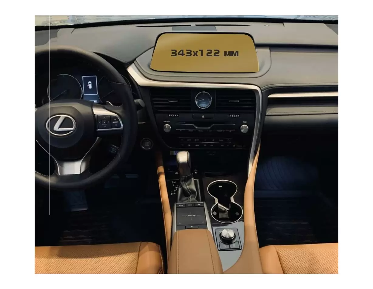 Lexus RX 2019 - Present Multimedia 8" Protection d'écran Résiste aux rayures HD transparent - 1 - habillage decor de tableau de 