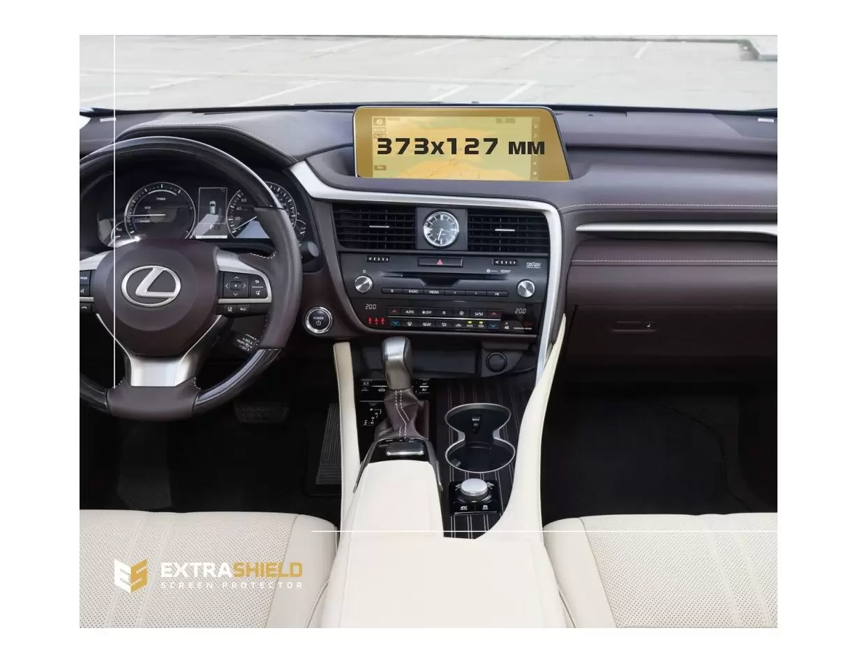 Lexus RX 2015 - 2019 Multimedia 12,3" Vidrio protector de navegación transparente HD
