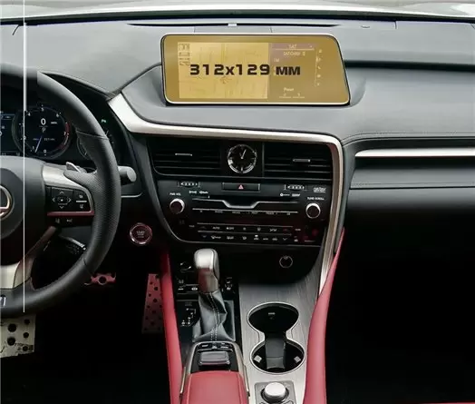 Lexus RX 2015 - 2019 Multimedia 8" Vidrio protector de navegación transparente HD