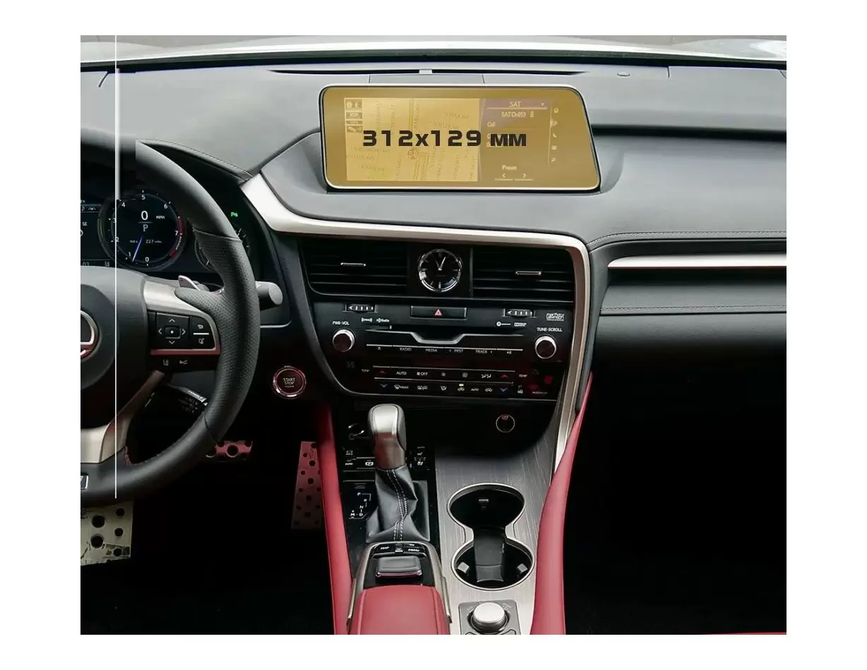 Lexus RX 2015 - 2019 Multimedia 8" ExtraShield Screeen Protector