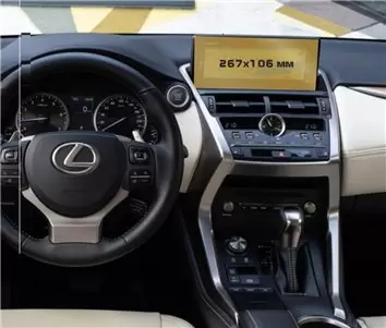 Lexus NX 2014 - Present Multimedia 10,3" HD transparant navigatiebeschermglas