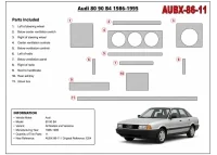 Audi 80 90 B4 1986-1995 kit décor tableau de bord 3D, 11 pièces