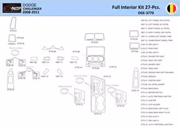 Dodge Challenger 2008-2011 Interior WHZ Dashboard trim kit 27 Parts