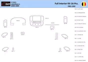 Ford Maverick II 2000-2005 Decor de carlinga su interior del coche 16 Partes