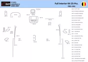 Ford Maverick II 2000-2005 Interior WHZ Dashboard trim kit 25 Parts