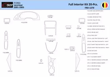 Ford Mustang 2001-2005 Interior WHZ Dashboard trim kit 20 Parts