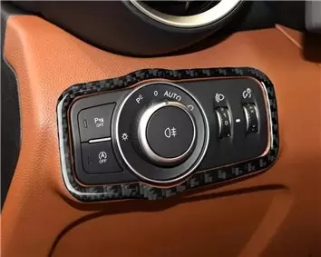 Alfa Romeo 2015 Giulia 952 3D Interior Dashboard Trim Kit Dash Trim Dekor 33-Parts