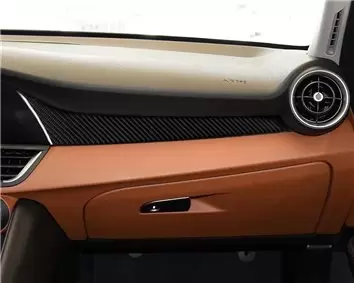 Alfa Romeo 2015 Giulia 952 3D Interior Dashboard Trim Kit Dash Trim Dekor 33-Parts