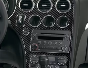 Alfa Romeo Brera 2005-2011 3D Inleg dashboard Interieurset aansluitend en pasgemaakt op he 22-Teile