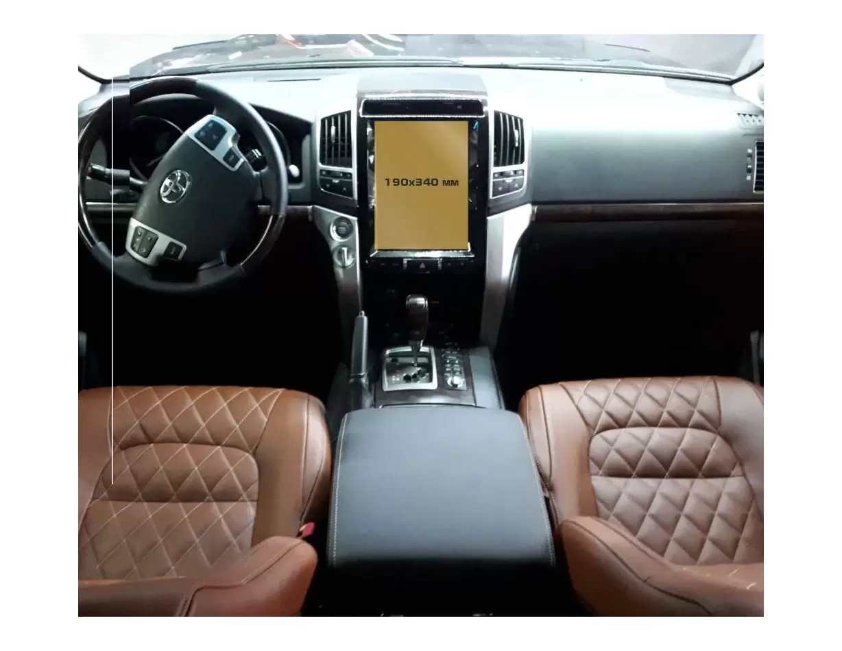 Toyota Land Cruiser 200 2015 - Present Multimedia Vidrio protector de navegación transparente HD