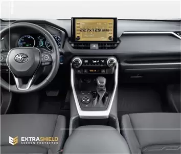 Toyota RAV4 2018 - Present Multimedia 7" DisplayschutzGlass Kratzfest Anti-Fingerprint Transparent - 1- Cockpit Dekor Innenraum