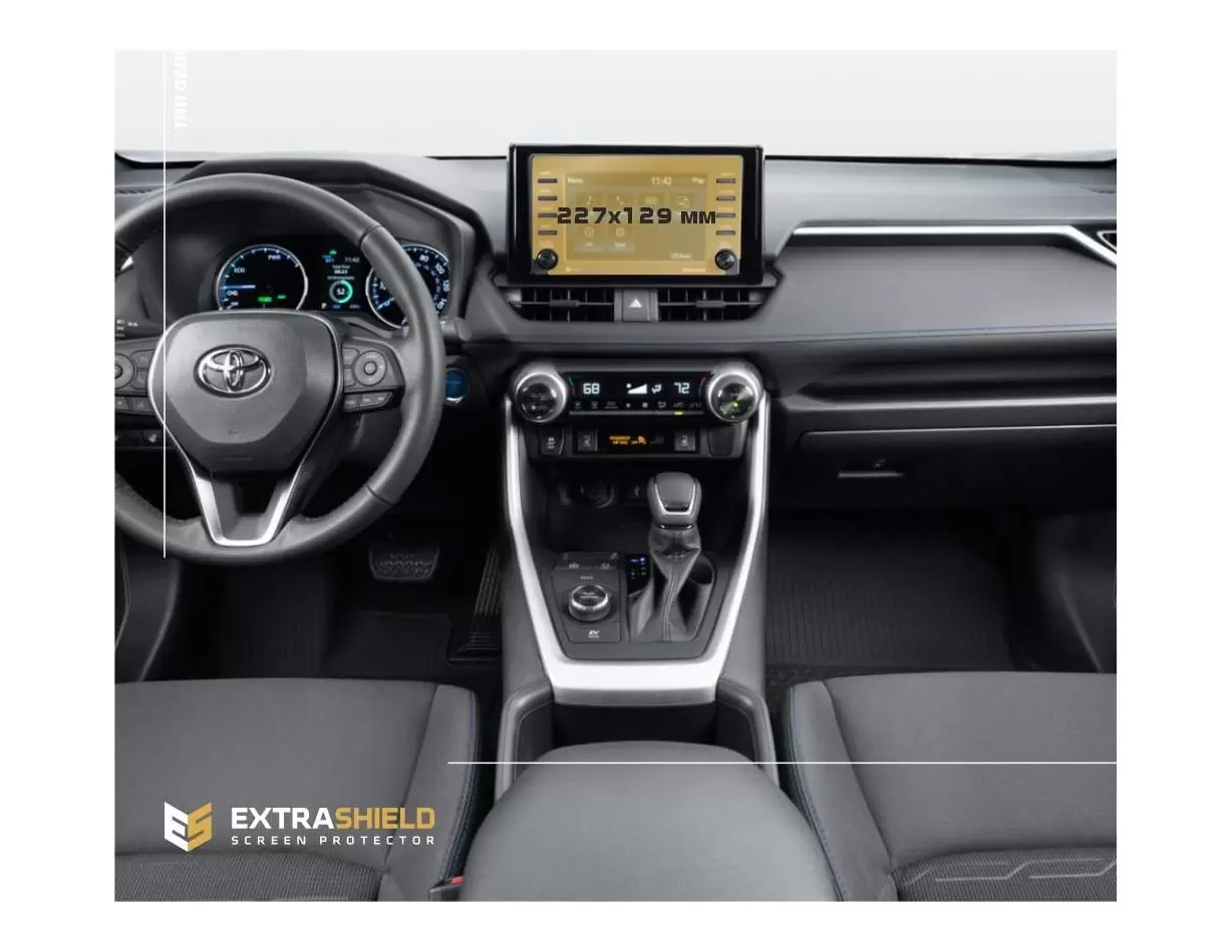 Toyota RAV4 2018 - Present Multimedia 7" HD transparant navigatiebeschermglas