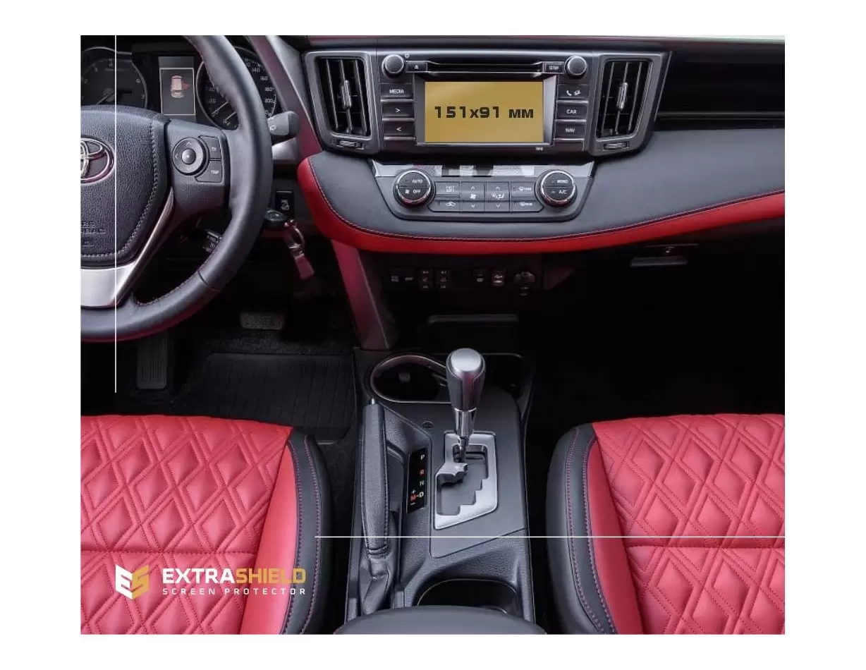 Toyota RAV4 2018 - Present Multimedia 6,5" HD transparant navigatiebeschermglas