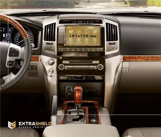 Toyota Land Cruiser 200 2015 - Present Multimedia 9" Vidrio protector de navegación transparente HD