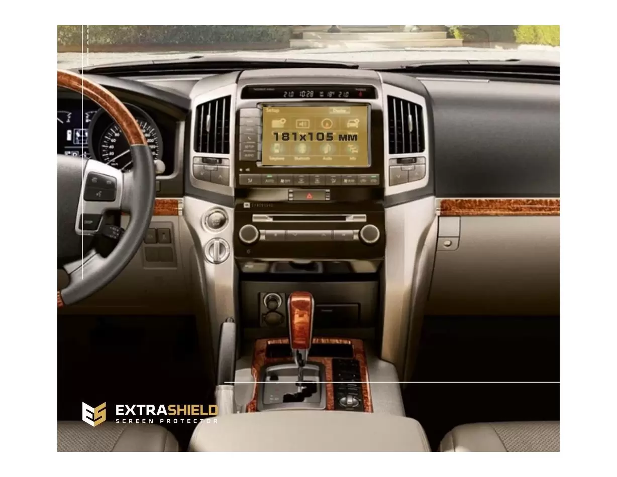 Toyota Land Cruiser 200 2015 - Present Multimedia 9" Vidrio protector de navegación transparente HD
