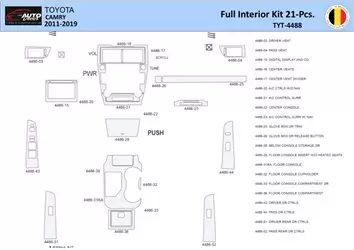 Toyota Camry 2011-2019 Interior WHZ Dashboard trim kit 21 Parts