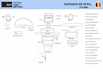 Toyota Camry 2006-2013 Interior WHZ Dashboard trim kit 19 Parts