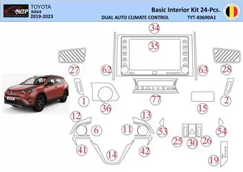 Toyota RAV4 2019 Inleg dashboard Interieurset aansluitend en pasgemaakt 24 Delen