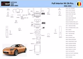 Nissan 350Z 2003-2005 Interior WHZ Dashboard trim kit Parts