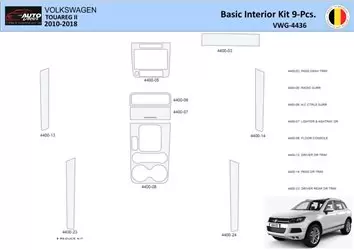 Volkswagen Touareg II 2010-2018 Interior WHZ Dashboard trim kit 9 Parts