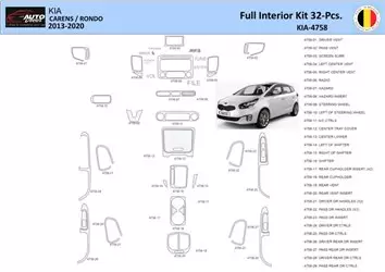 KIA Carens 2013 Interior WHZ Dashboard trim kit Parts