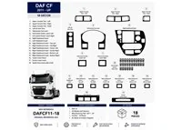 Daf CF 2011+ kit cruscotto 3D, 18 pezzi
