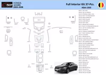 Honda Accord 2003-2007 Interior WHZ Dashboard trim kit 37 Parts