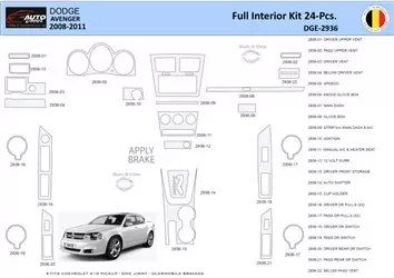 Dodge Avenger 2008-2010 Interior WHZ Dashboard trim kit 24 Parts