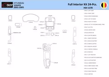 Hyundai Sonata 2002-2005-24 Interior WHZ Dashboard trim kit 24 Parts