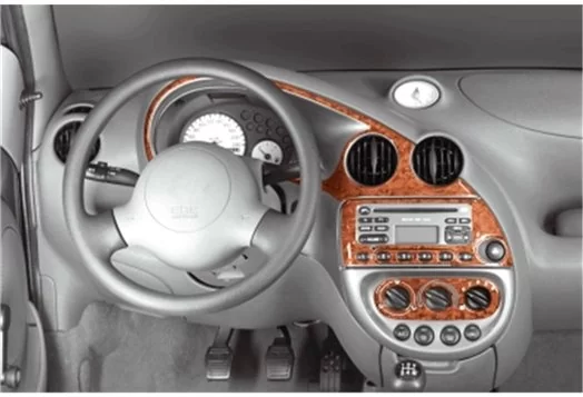 Ford Ka 10.96 - 02.02 3D Inleg dashboard Interieurset aansluitend en pasgemaakt op he 5 -Teile