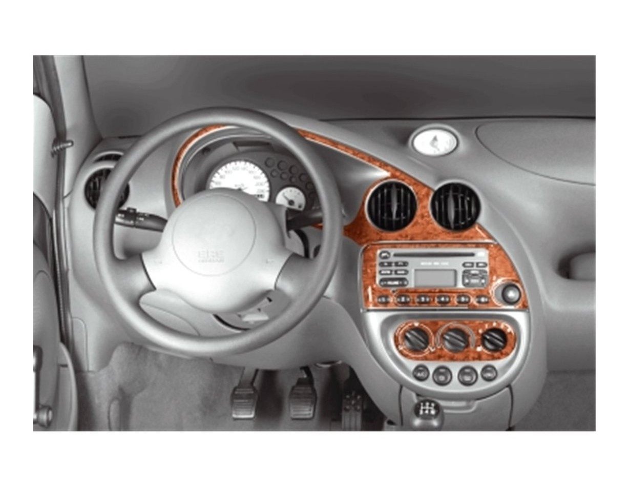 Ford Ka 96-02 Kit la décoration du tableau de bord 5-Pièce - 1 - habillage decor de tableau de bord