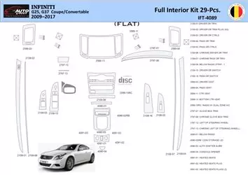 Infiniti G25 2009–2015 Convertible Interior WHZ Dashboard trim kit 29 Parts