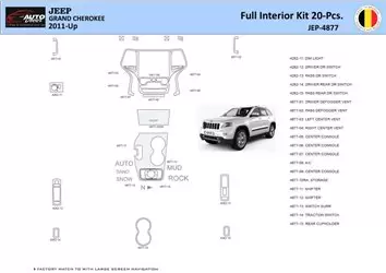 Jeep Grand Cherokee 2011-2020 Interior WHZ Dashboard trim kit 20 Parts