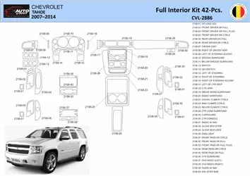 Chevrolet Tahoe 2007-2014 Interior WHZ Dashboard trim kit 42 Parts