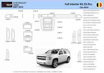 Chevrolet Tahoe 2007-2014 Interior WHZ Dashboard trim kit 25 Parts