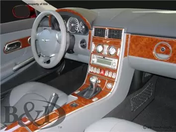 Chrysler Crossfire 2004-2008 3D Decor de carlinga su interior del coche 35-Partes