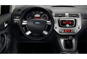 Ford Kuga I 2008-2013 3D Inleg dashboard Interieurset aansluitend en pasgemaakt op he 12-Teile