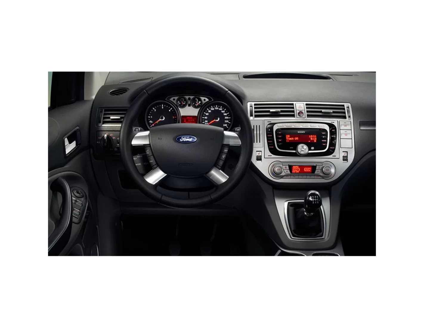 Ford Kuga I 2008-2013 3D Inleg dashboard Interieurset aansluitend en pasgemaakt op he 12-Teile