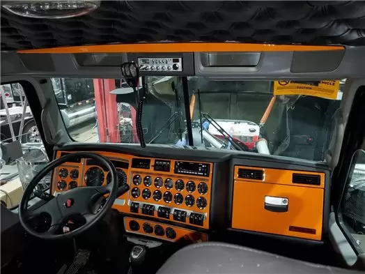 Kenworth W900 Truck- Año 2019-2022 Paquete combinado de kit de ajuste de tablero de estilo interior