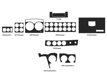 Kenworth W900 Truck- Year 2019-2022 Interior Style Full Dash Trim Kit