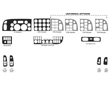 Peterbilt 365 Truck - Year 2016-2021 Interior Cabin Style Full Dash trim kit