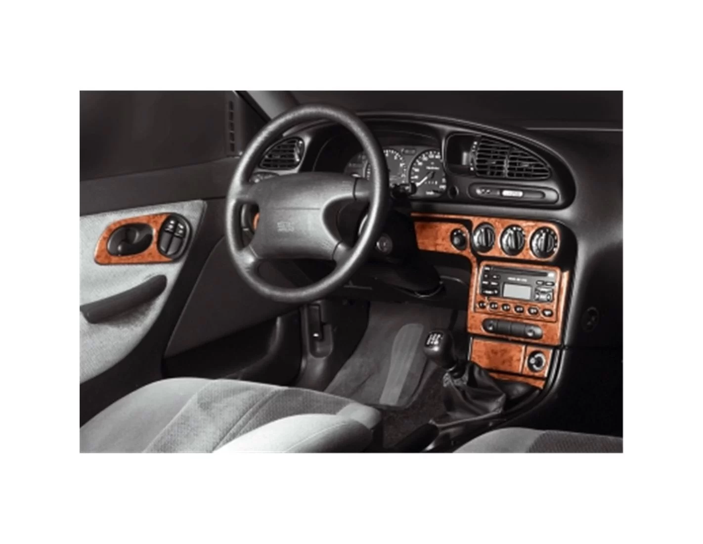 Ford Mondeo 10.96 - 09.00 3D Inleg dashboard Interieurset aansluitend en pasgemaakt op he 18 -Teile