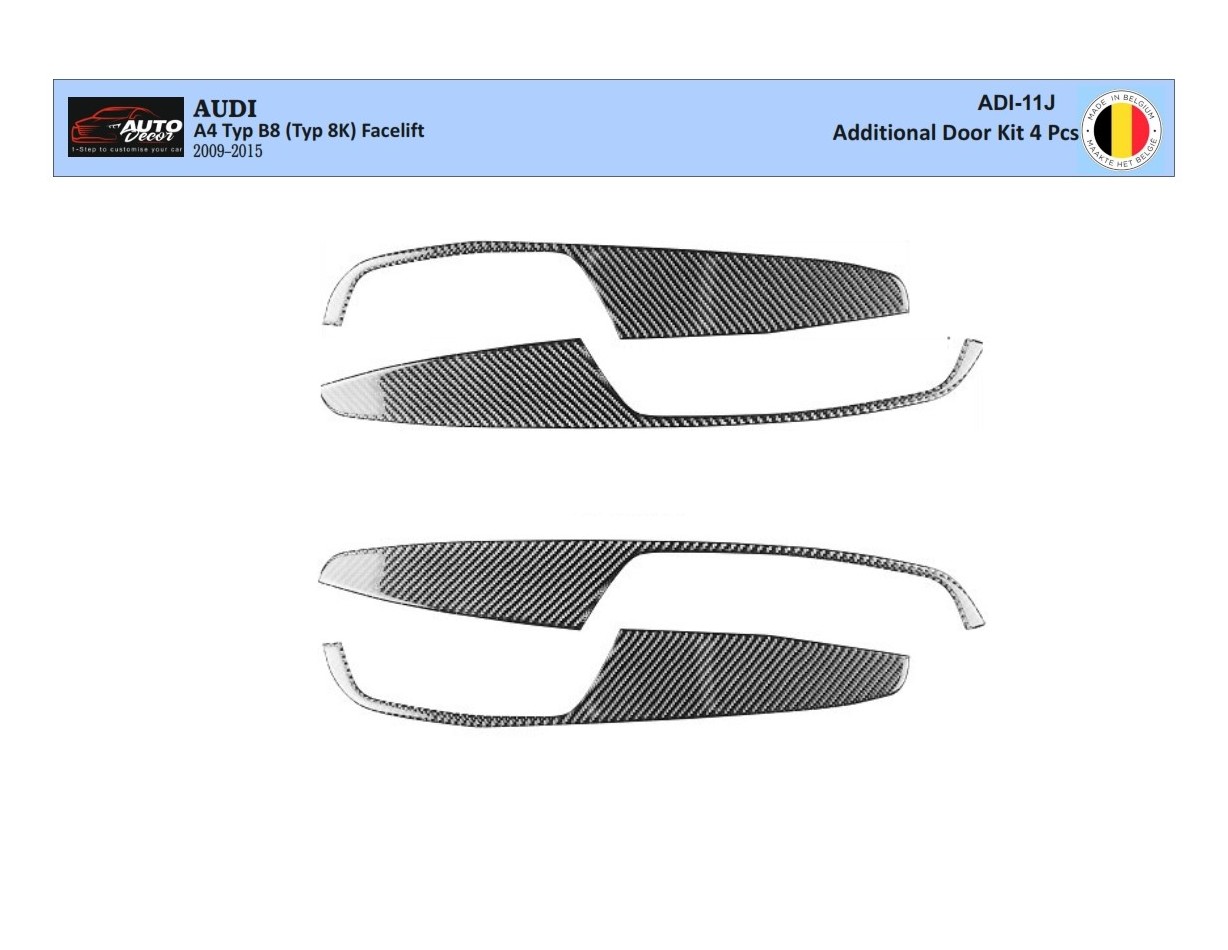 Audi A4 B8 Typ 8K 2009-2015 3D Decor de carlinga su interior del coche 4-Partes