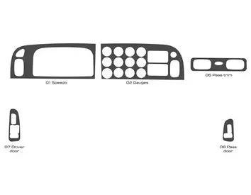 Camioneta Peterbilt 365 - Año 2022-2023 Estilo de cabina interior Kit de acabado de tablero muy original