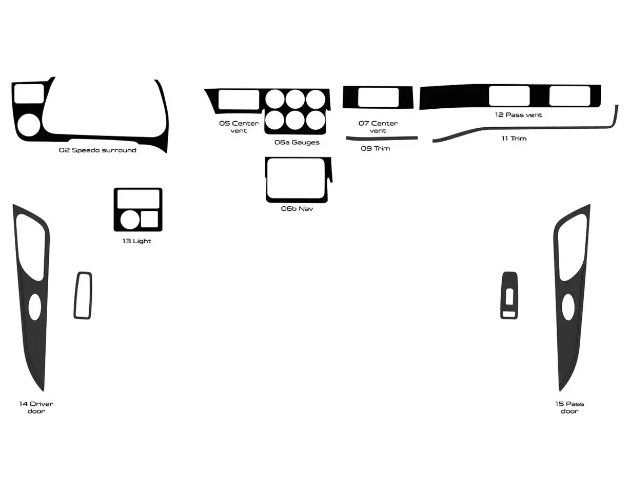 Peterbilt 579 Truck - Year 2013-2021 Interior Cabin Style Full Dash trim kit