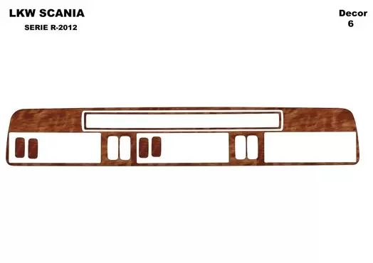 Scania R-Series R2 HighLine 2009 3D Interior Dashboard Trim Kit Dash Trim Dekor 6-Parts