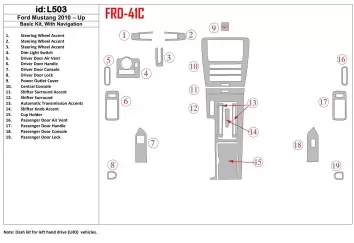 FORD Ford Mustang 2010-UP Basic Set,With NAVI Interior BD Dash Trim Kit €51.99